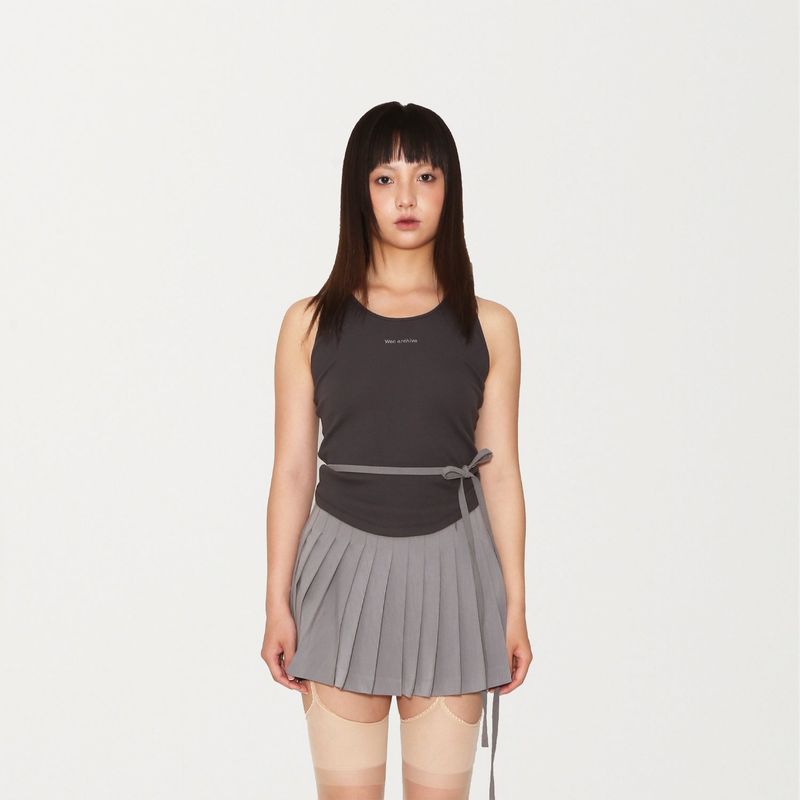 Avant 2-way wrap pleated skirt 003
