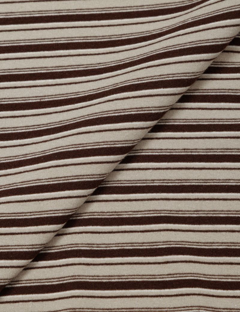 STRIPE TURTLENECK TEE(BROWN)