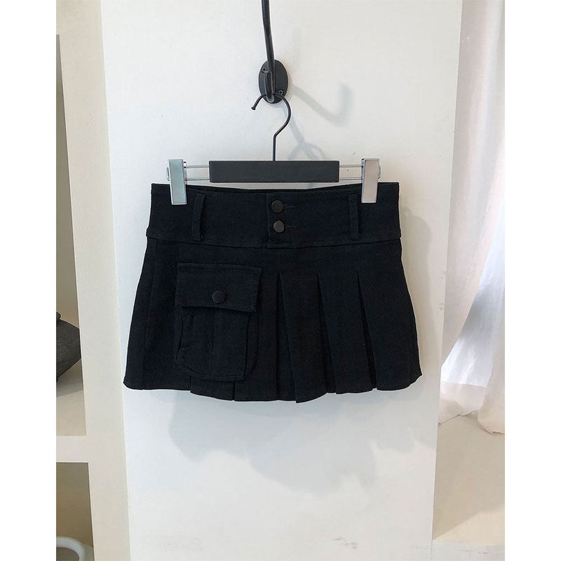 One-pocket Pleats Skirt 