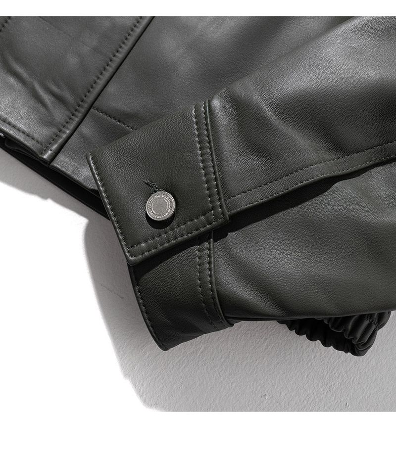 LAMSKIN OVERFIT BOMBER JACKET