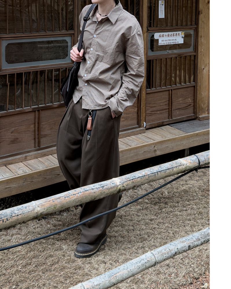 Tia Double-Pleat Wide Slacks