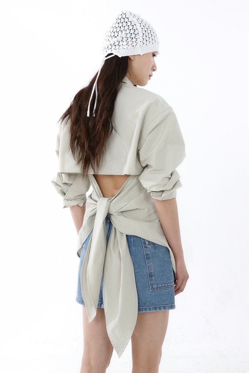 BACKLESS SHIRT_CREAM