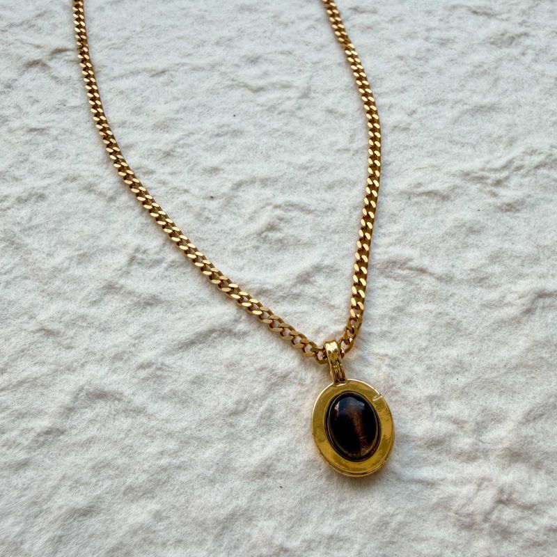 Amber Gold Necklace