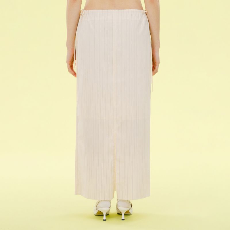 Rain stripe skirt (cream)