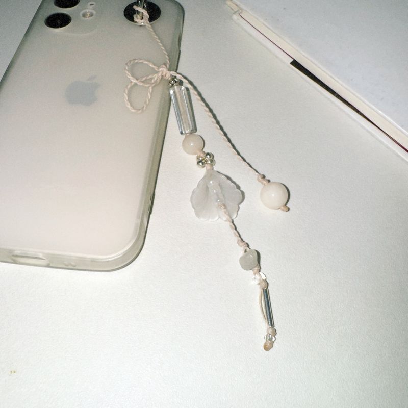 silver drop white flower bookmark