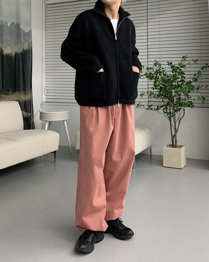 RU Two-way Wool Knit Zip-Up (3 colors)