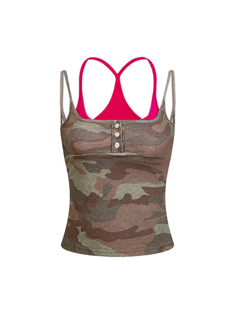 Sera Slim Button Sleeveless
