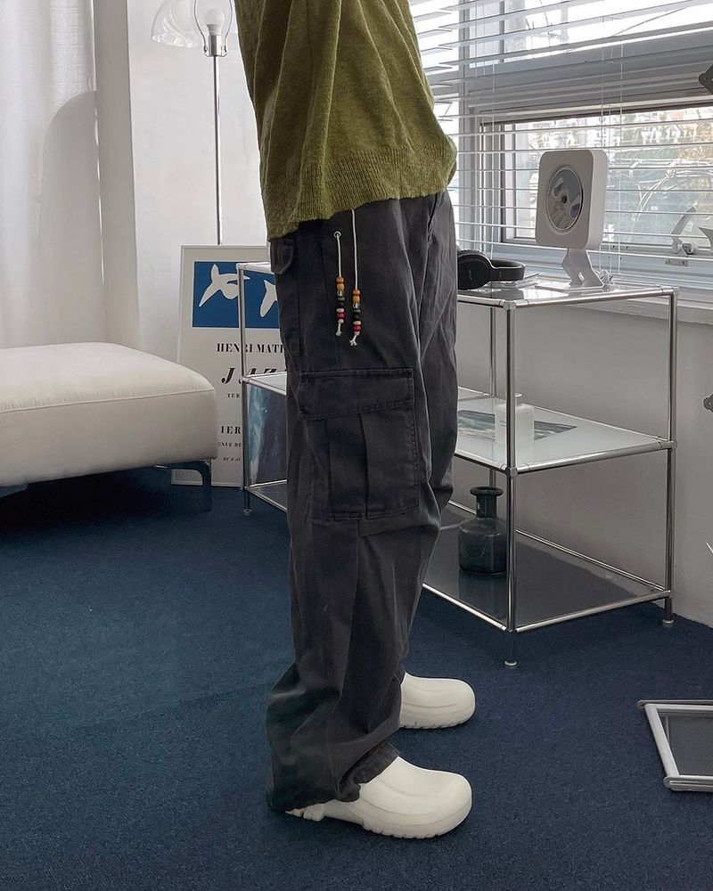 CL Ditto beads Washing cargo pants (3 colors)