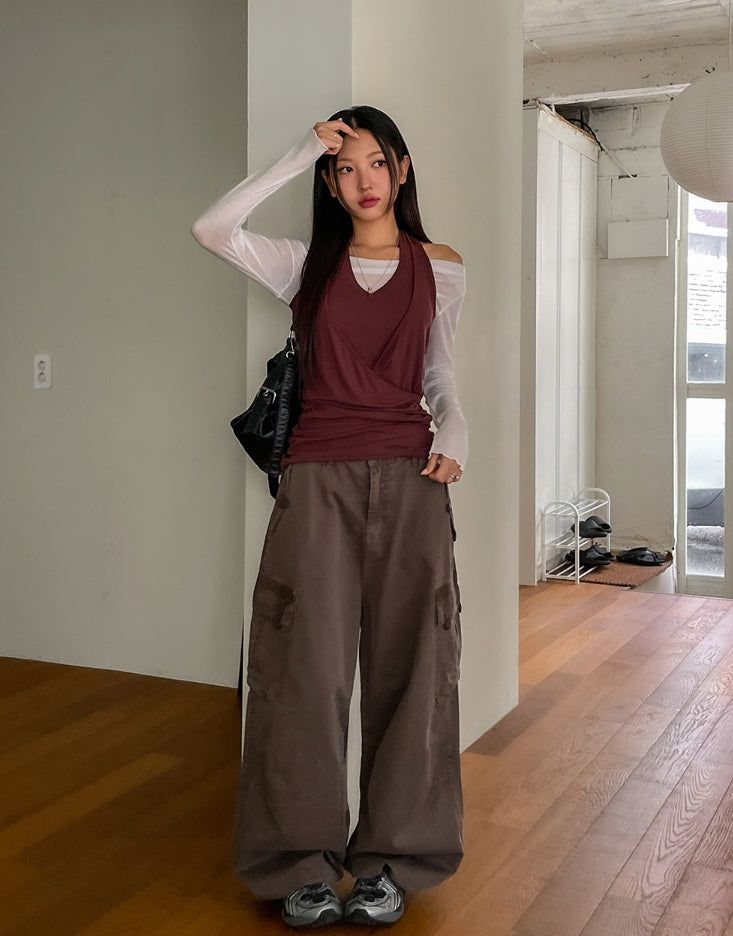 Heid Halter Layer Long Sleeveless
