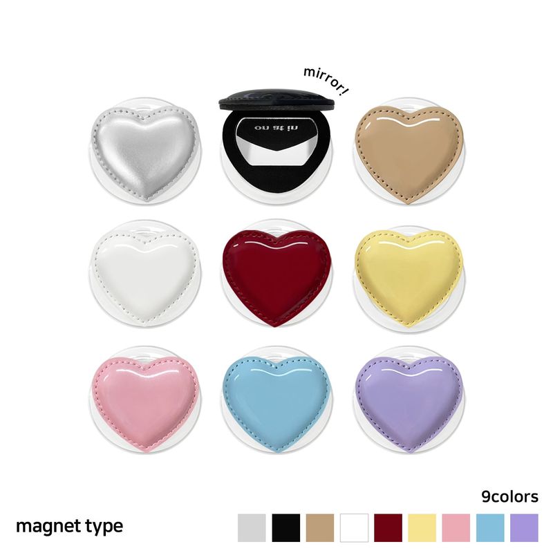 on at in（オンアットイン）の「ハートミラートック (マグネット) - 9colors (クリアボディー)（スマホグッズ/小物）」