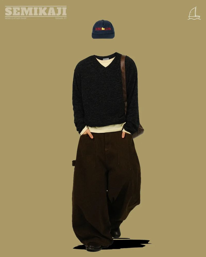 TG Basic Heather V-Neck Knit
