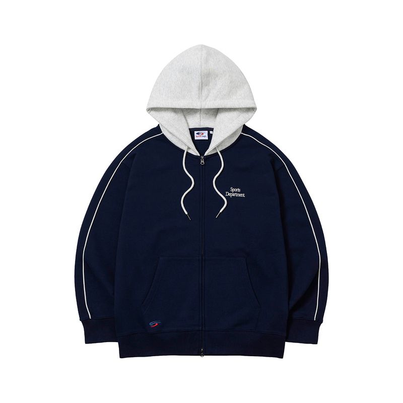 FCMM（エフシーエムエム）の「Sports Dept Piping Coloring Hood Zip-Up - Navy（Tops）」