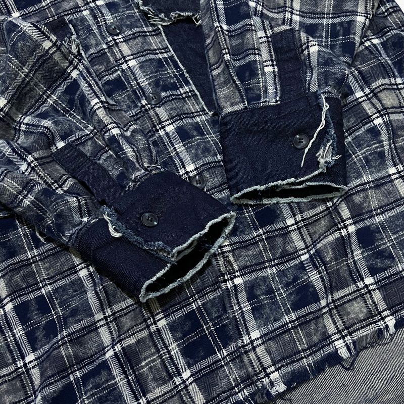 grunge burner check shirt_blue