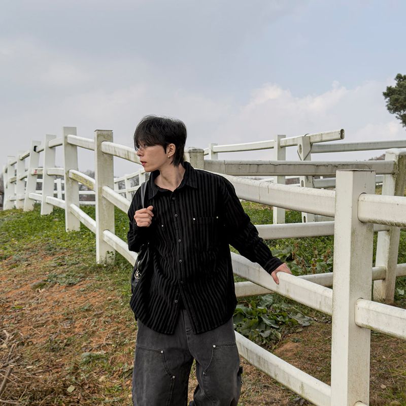 Berl heavy corduroy rivet shirt