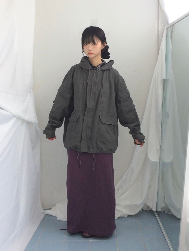 Slim Base String Long Skirt
