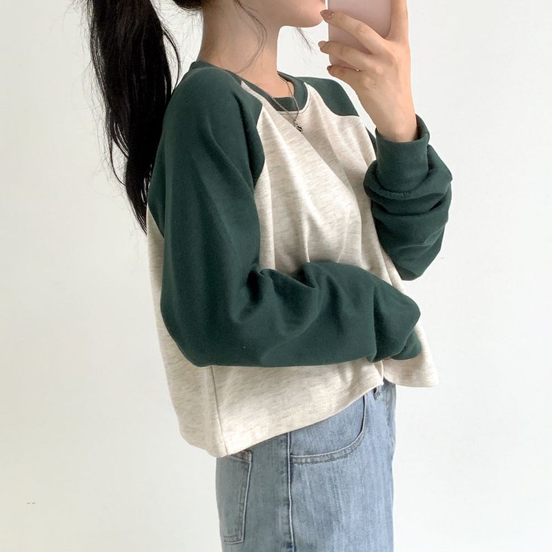 Nagrang Raglan Color Matching Sweatshirt