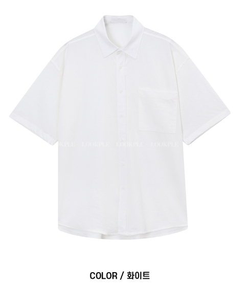 Cool Basic Semi-Over Short Sleeve Shirt