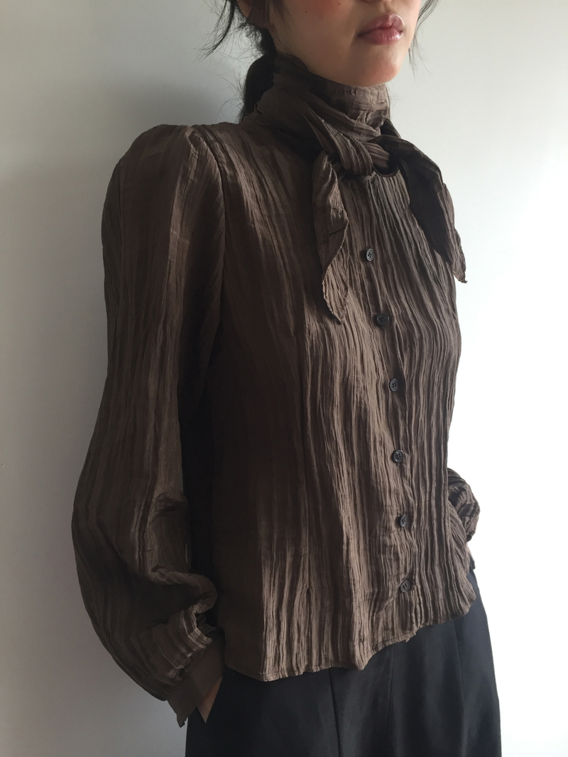 Mer tie blouse (2color)