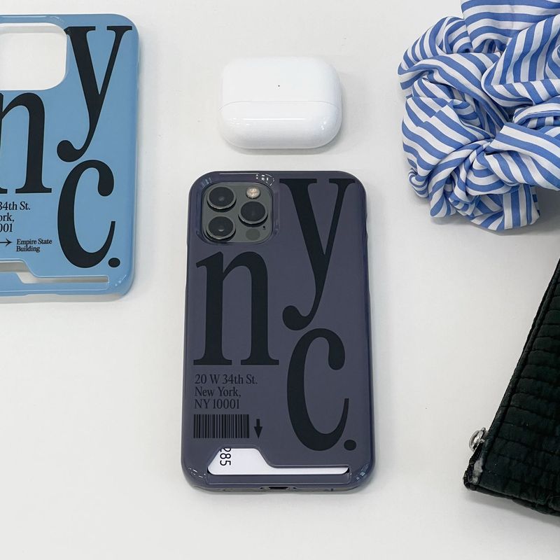 NYC phone case charcoal (card)
