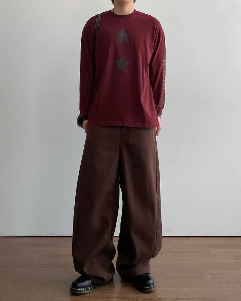 Star Print Long Sleeve T