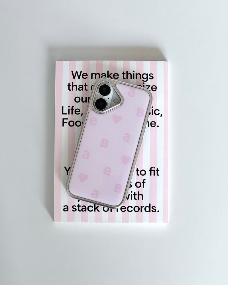 ABOE（アビオエ）の「NEW LOGO Twin Pink Silver Epoxy Case（Smartphone Accessories）」