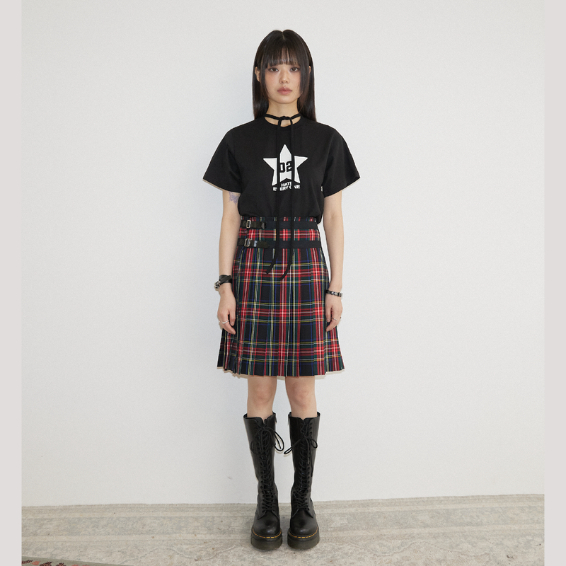  RIBBON ROCK T-SHIRT BLK