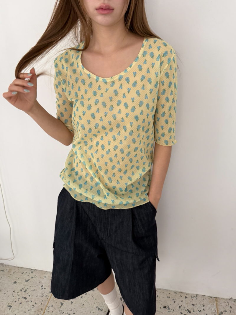 flower mesh T