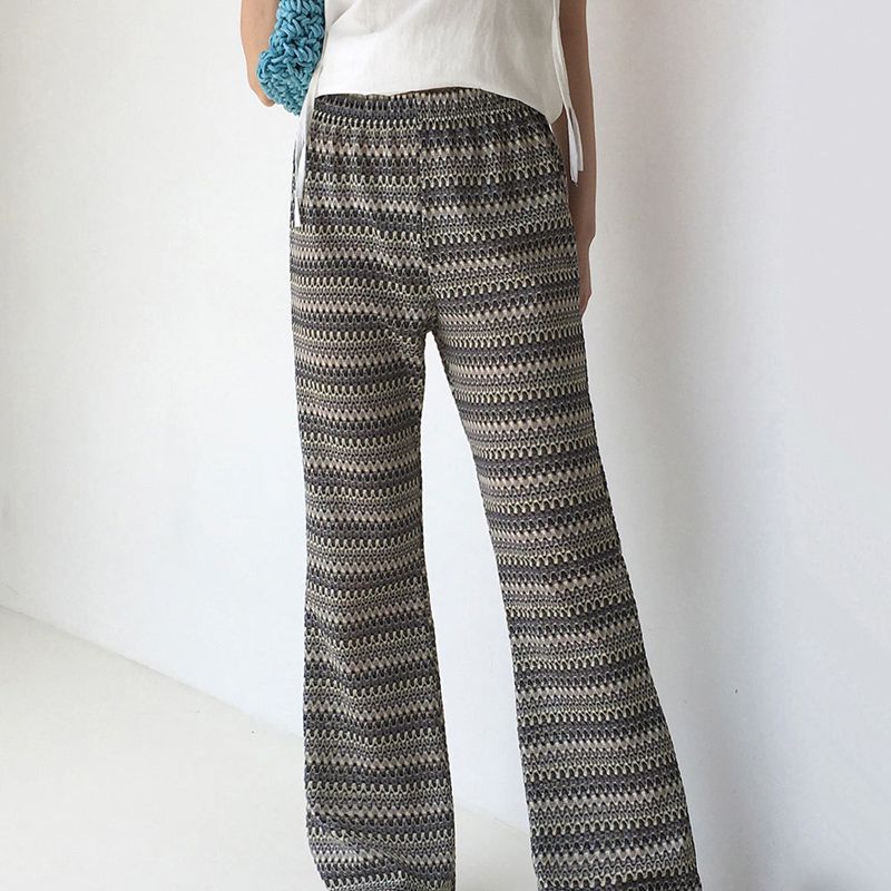 Walt Hippie Stripe Layered Bootscut Pants