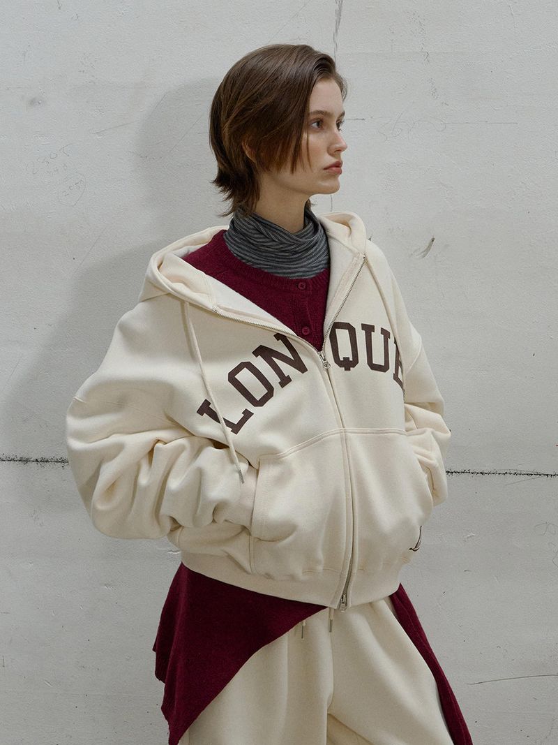 LONQUE HOOD ZIP-UP (IVORY)