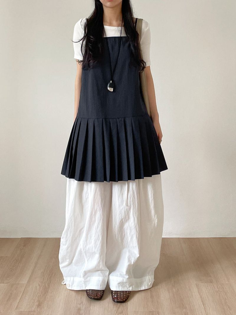 Sepia Pleated Bustier One Piece