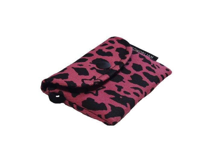 Simple Card wallet _Leopard Pink
