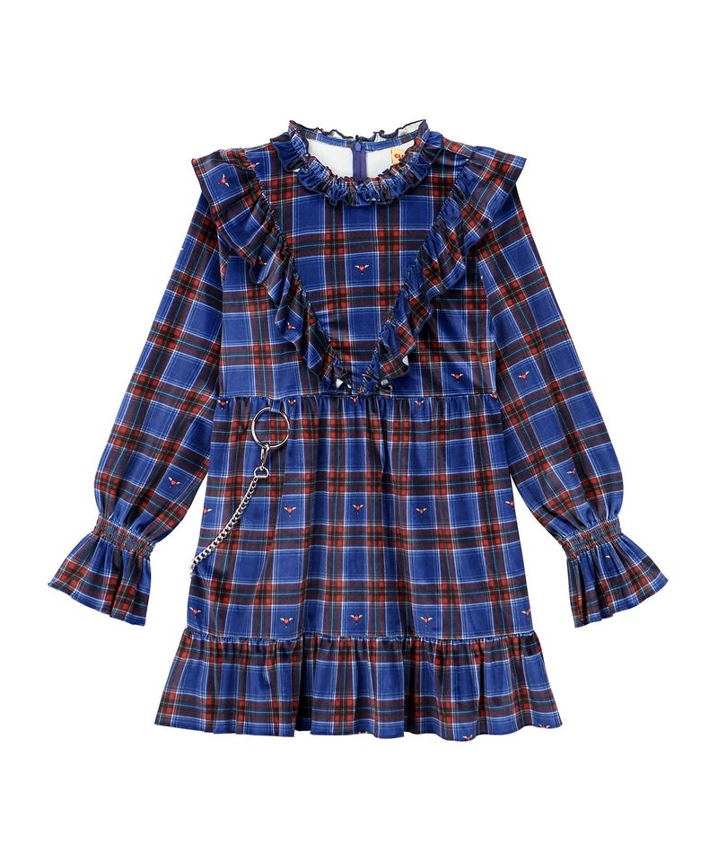 CLUT STUDIO(クラットスタジオ)の「check ruffle babydoll dress(Dresses)」
