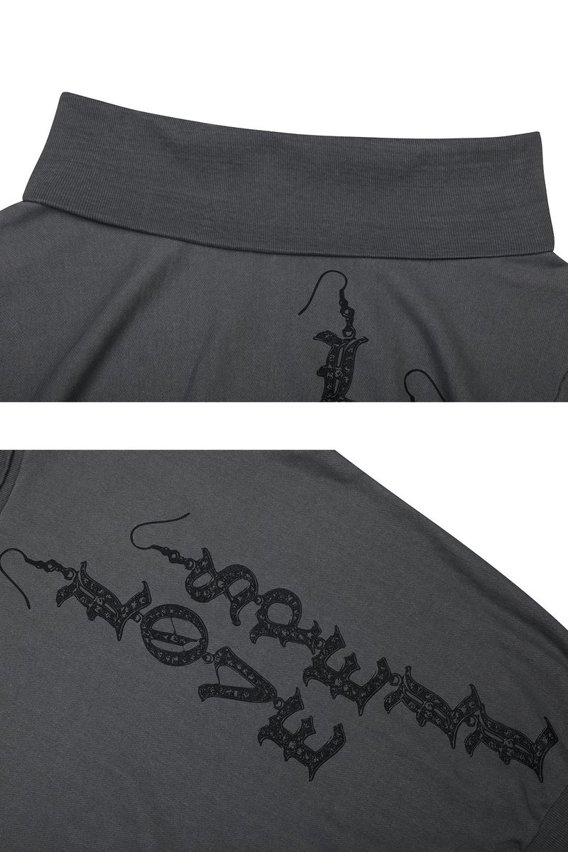 SPELL OFF-SHOULDER SWEATSHIRT charcoal