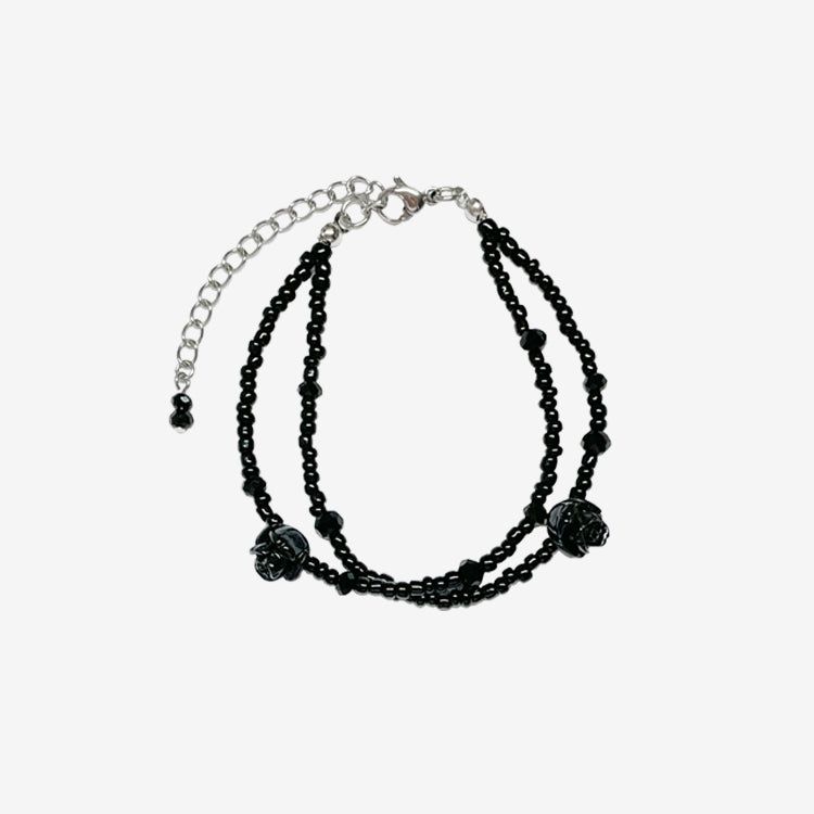 HYONNY.JSG(ヒョニネジャンシング)の「Rose Fit Beaded Bracelet Black(Accessories)」