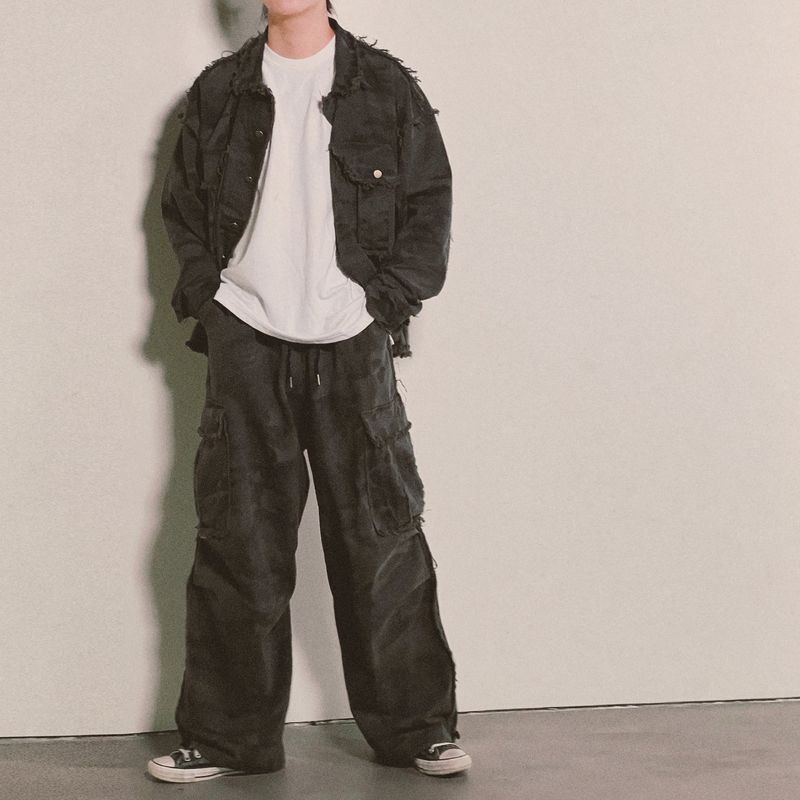 grunge camouflage jacket_charcoal