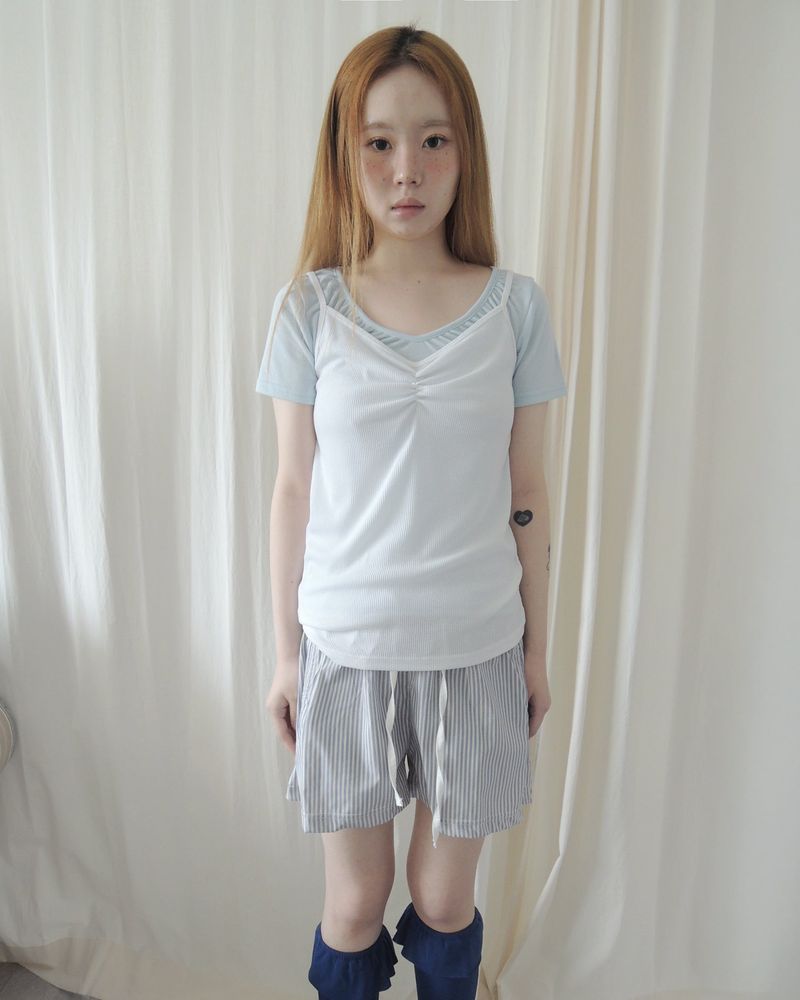 SIO SHIRRING CAMI