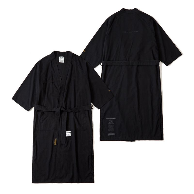 TECH LINEN ROBE OLIVE