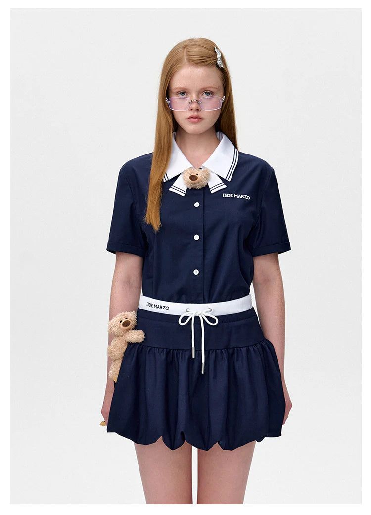 13DE MARZO（トレセ・デ・マルゾ）の「13DE MARZO Bear Sailor Bud Skirt（Skirts）」