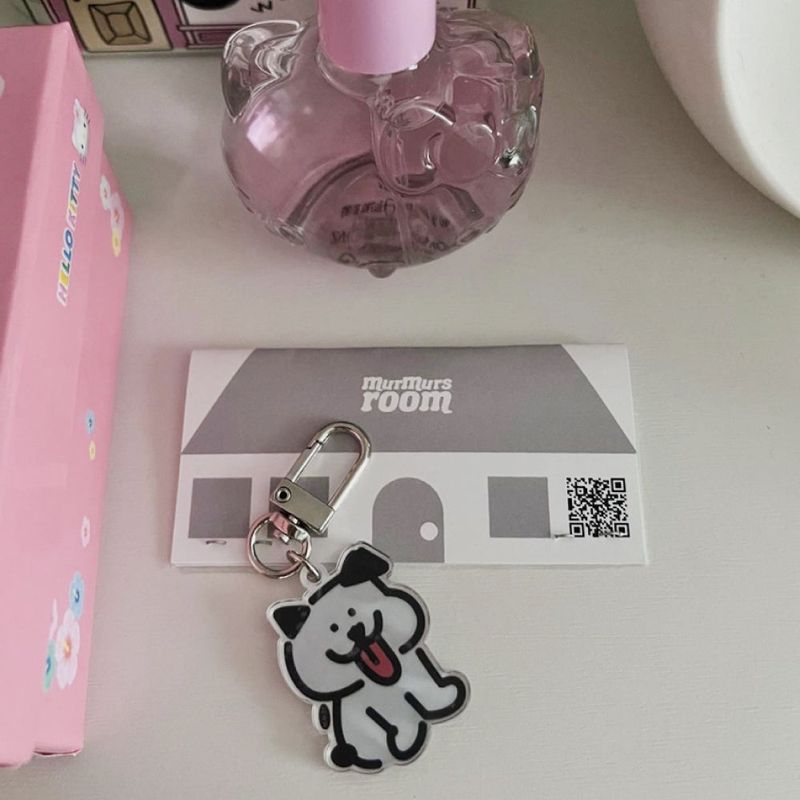 puppy acrylic keyring
