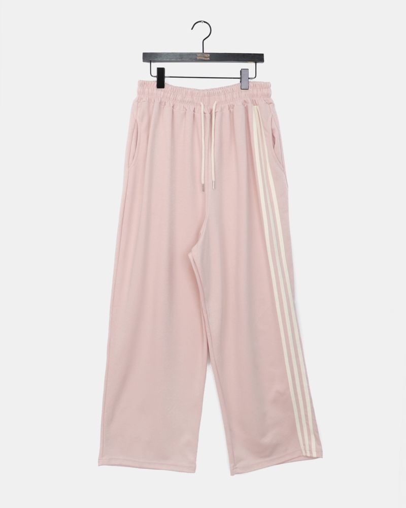 Kinda track snap button wide long sweat pants