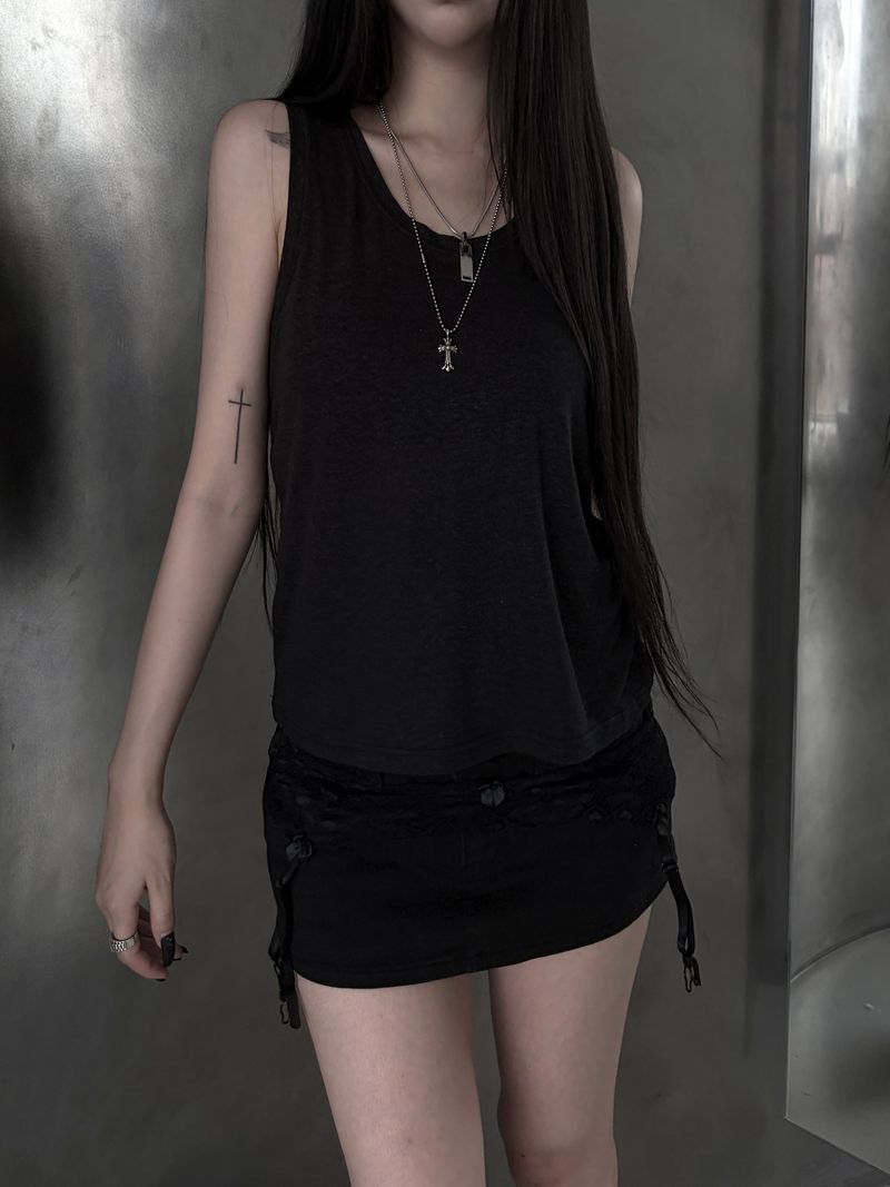 eco linen sleeveless (2color)