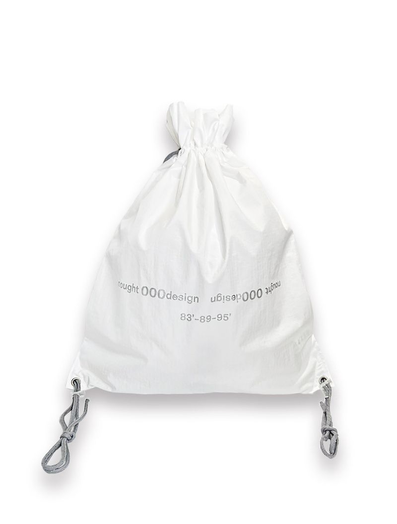 Reverse Logo Gym Sack / White