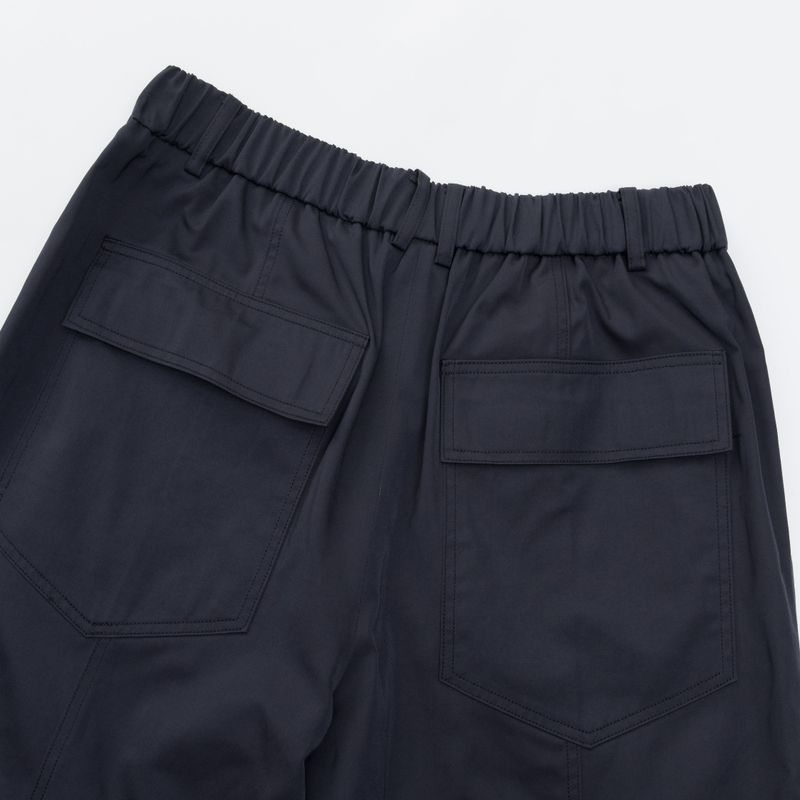 Piping Pin-Tuck Pants (Dark Gary)