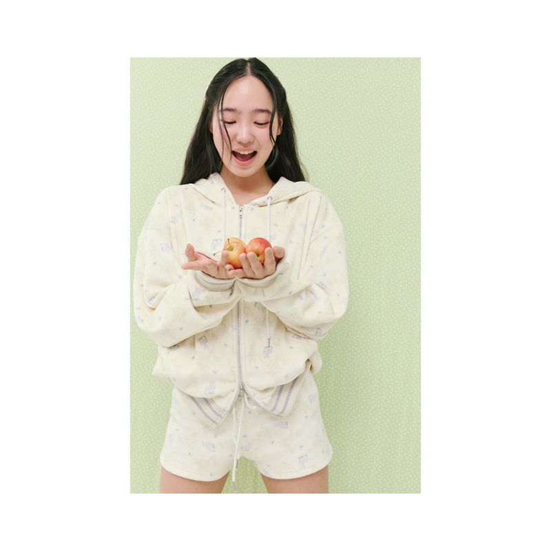 rabbit fluffy shorts cream