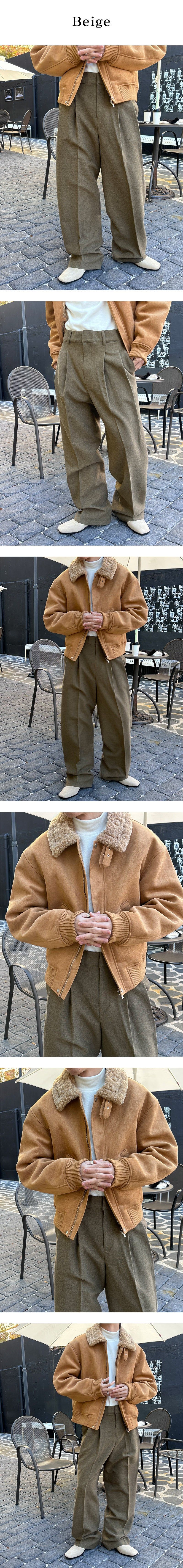 [F/W] Blend two tuck wool slacks(2color)