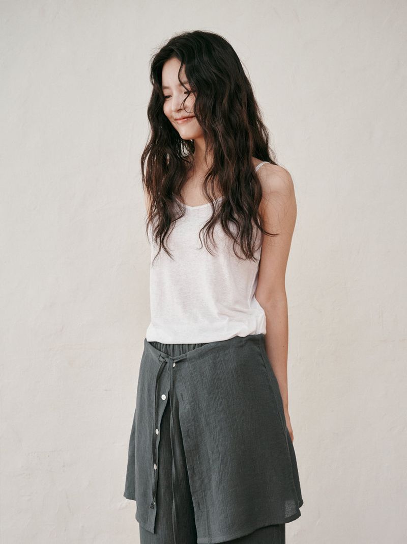 Pleat wrap cover up (Dark grey)