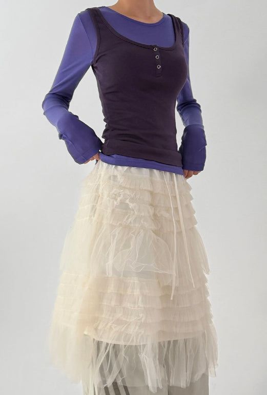 BUTTON POINT SLEEVELESS