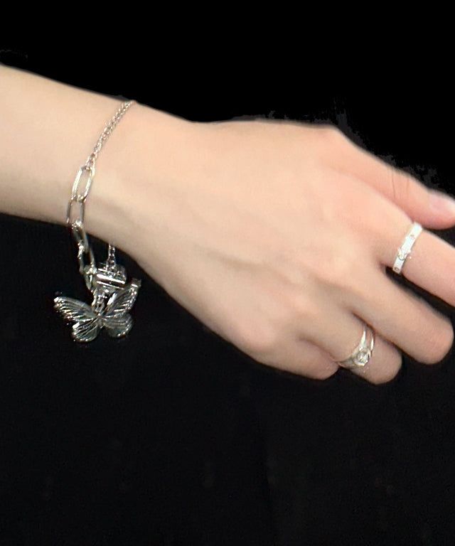 Butterfly Toggle Bar Bracelet