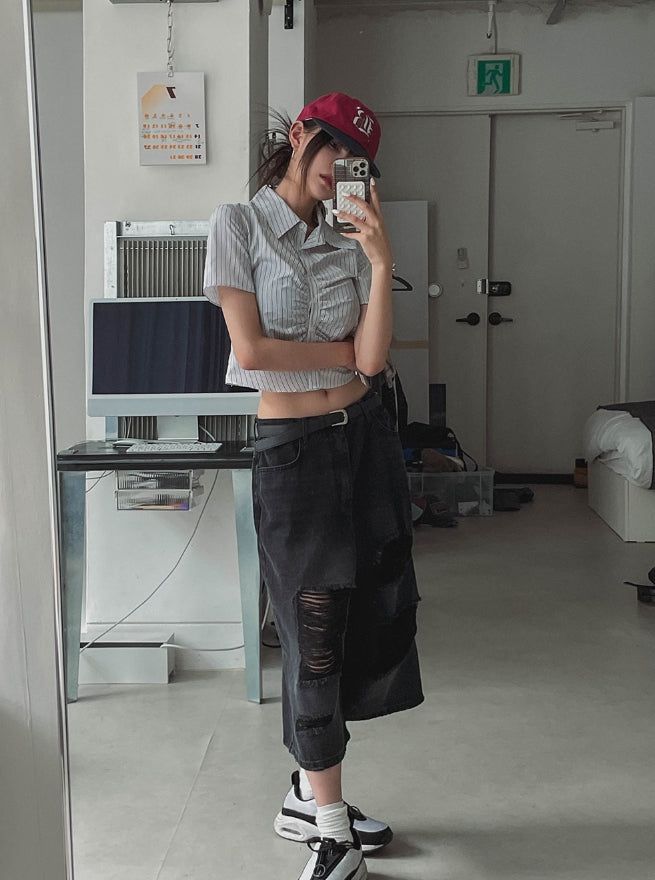 Rita Damage Maxi Bermuda Pants