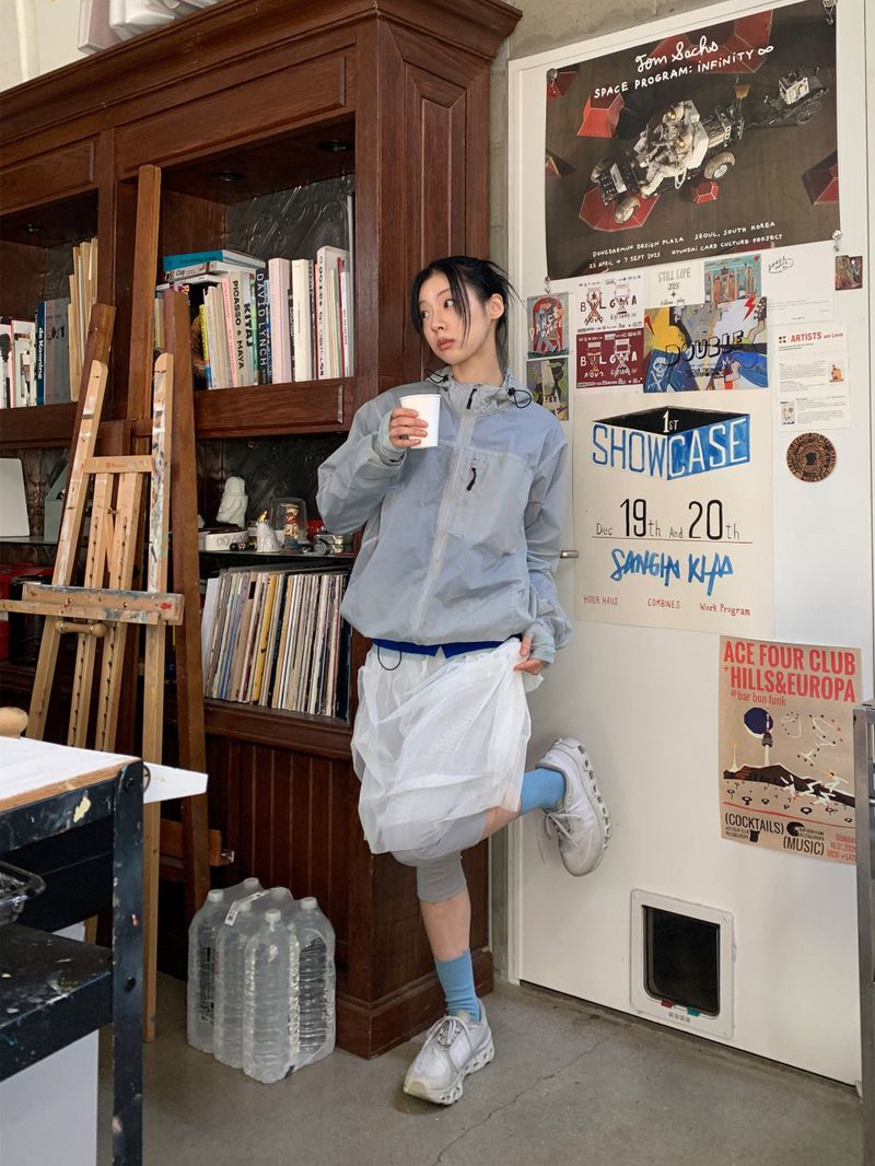 WOOHWA（ウファ）の「 タックチュールメッシュスカート（スカート）」